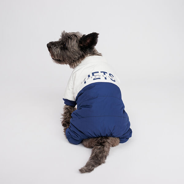 Комбинезон для собак, M, сине-серый