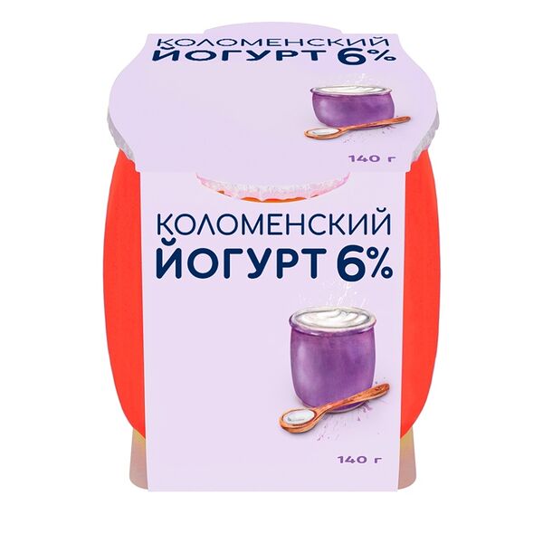 Йогурт Коломенский с мдж 6% 140г, Россия