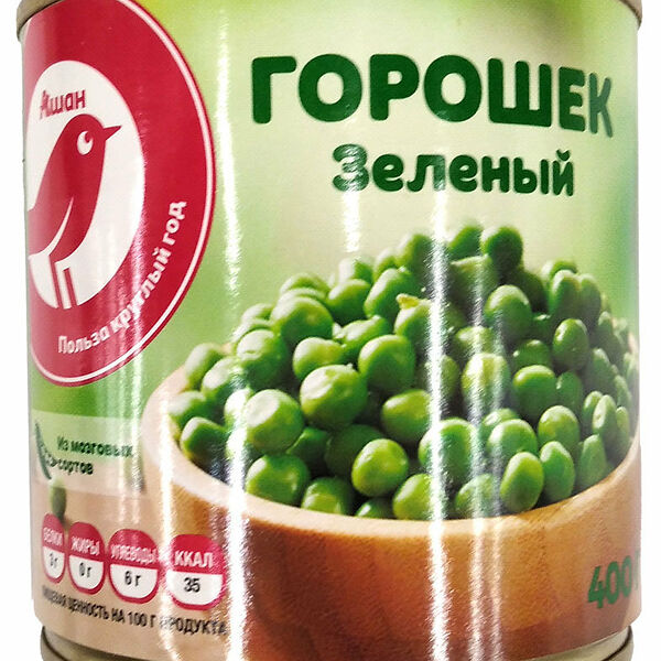 Горошек АШАН Красная птица зеленый