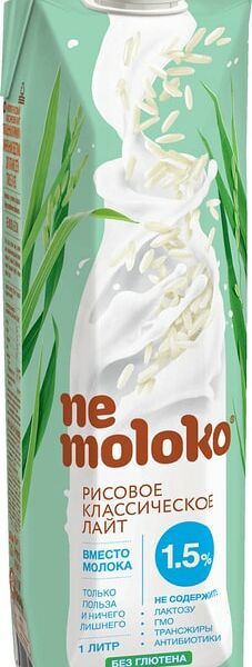 Напиток рисовый Nemoloko Классический Экстра лайт 1.5% 1л