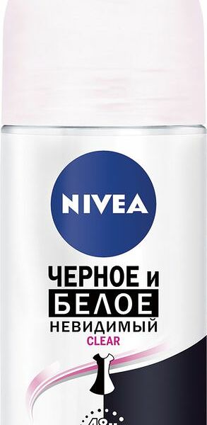 Антиперспирант Nivea Clear Невидимая защита для чёрного и белого роликовый, 50мл