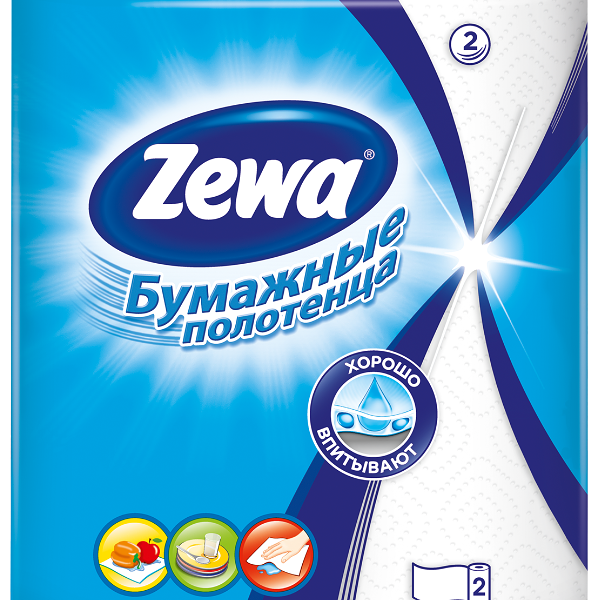 Полотенца бумажные Zewa Белые 1/2 листа 2 рулона