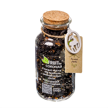 

Чай черный Befruitbe пропитанный соком ананаса с кусочками ананаса облепихой и медом 160 г