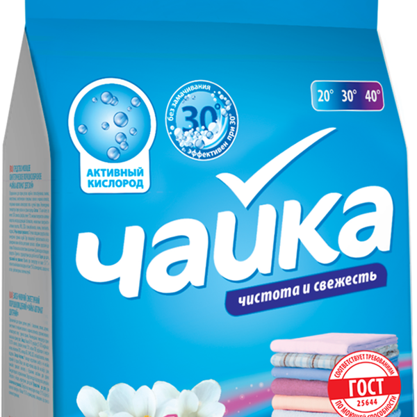 Стиральный порошок Чайка универсальный 2 в 1 с кондиционером