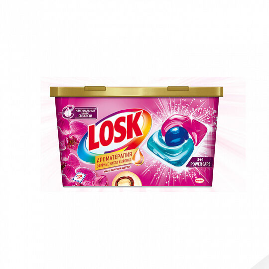 Капсулы для стирки Losk Ароматерапия Малазийский Цветок 12 шт
