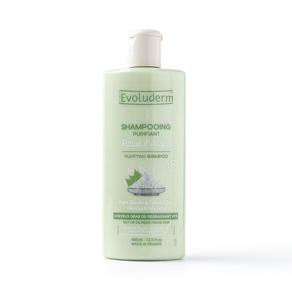 Шампунь Evoluderm Rituel D'Argile очищающий с глиной и экстрактом крапивы 400мл, Франция