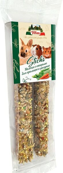 Лакомство для кроликов и грызунов Viten Палочки с овощами 2шт*35г