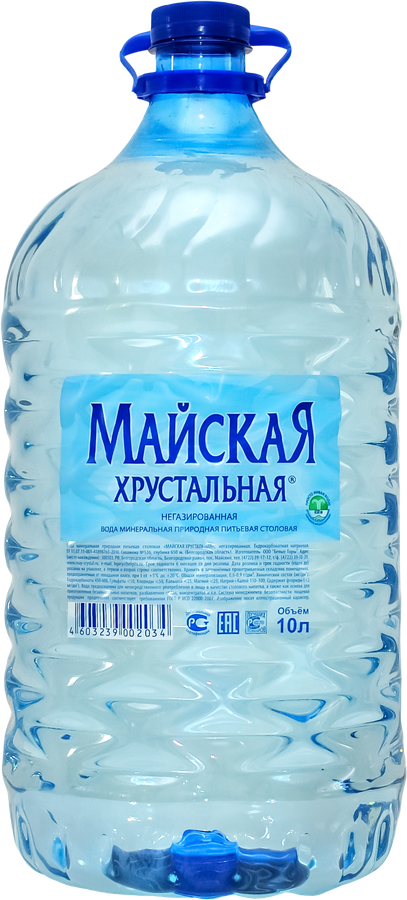 

Вода минеральная Майская хрустальная природная столовая негазированная 10 л