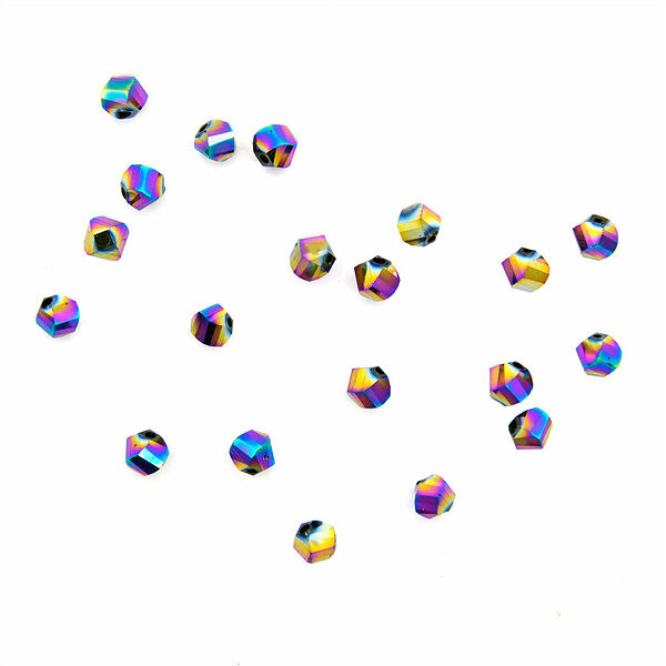 11331 Бусины стеклянные, 6мм, 20шт/упак(5-радужный)