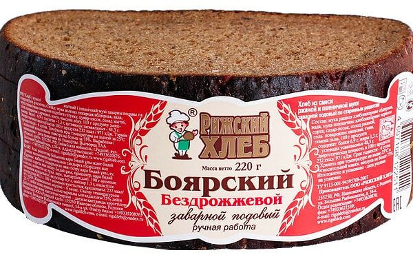 Хлеб бездрожжевой Рижский Хлеб Боярский 220г