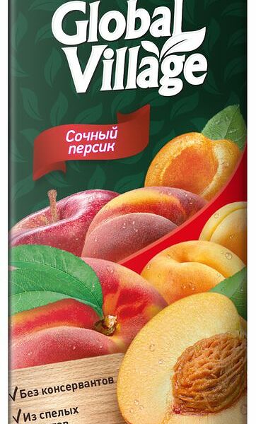 Напиток сокосодержащий Global Village из персиков, яблок и абрикосов 950 мл