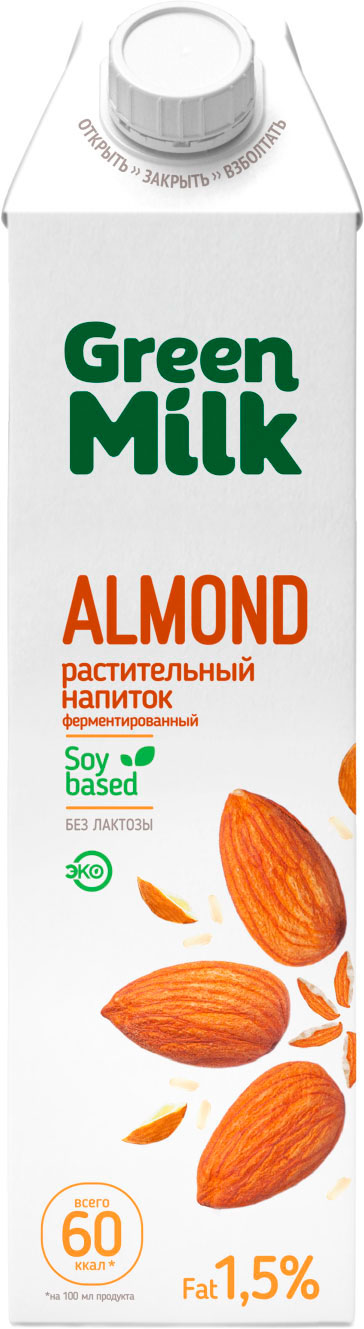 

Напиток Green Milk Растительный Миндаль 1л
