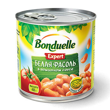 Фасоль Bonduelle белая в томатном соусе 425 мл Франция