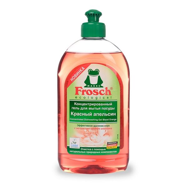 Гель для мытья посуды Frosch Ecological, красный апельсин, 0.5 л