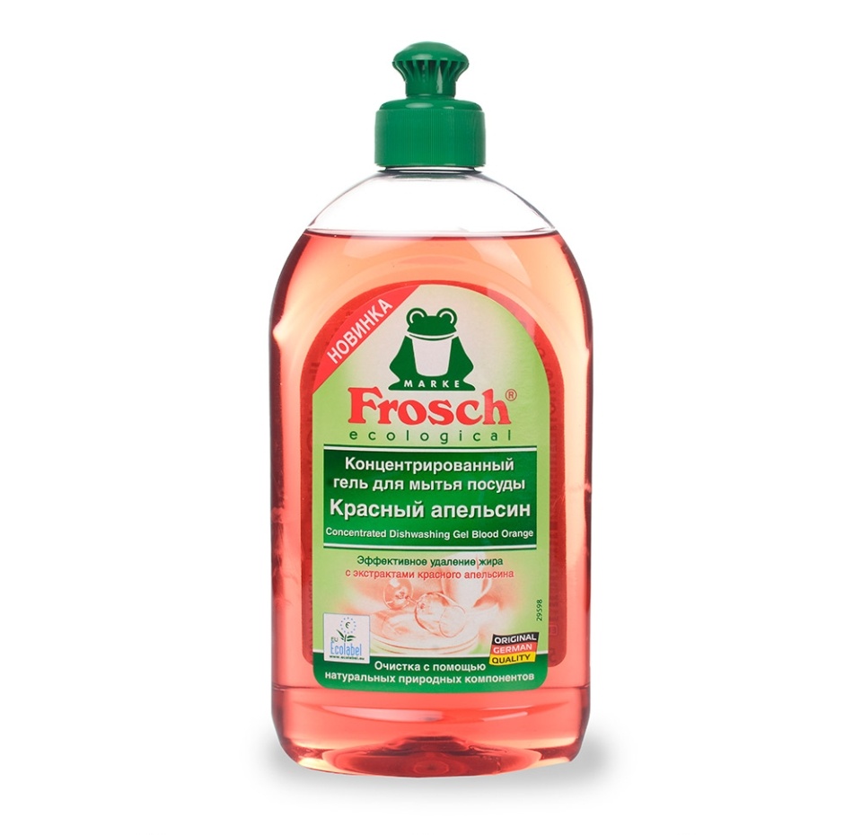 

Гель для мытья посуды Frosch Ecological красный апельсин, 0.5 л