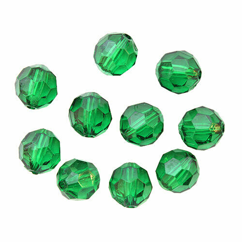 2024 Бусины круглые акрил, 10мм, 25гр. Astra&Craft(59 темно-зеленый)