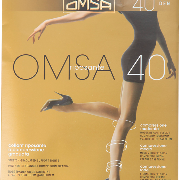 Колготки женские Omsa riposante 40 den, цвет caramello, размер 2
