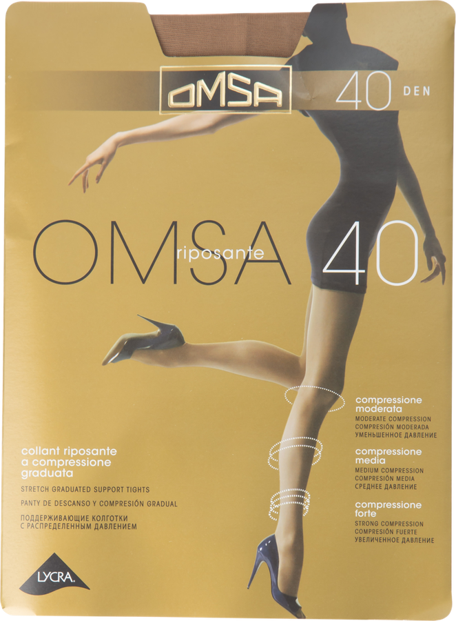 

Колготки женские Omsa riposante 40 den, цвет caramello, размер 2