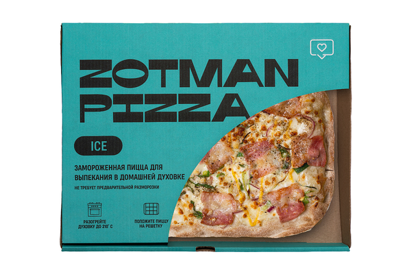 Пицца Zotman Чиз карбонара 420 г Продукт замороженный 