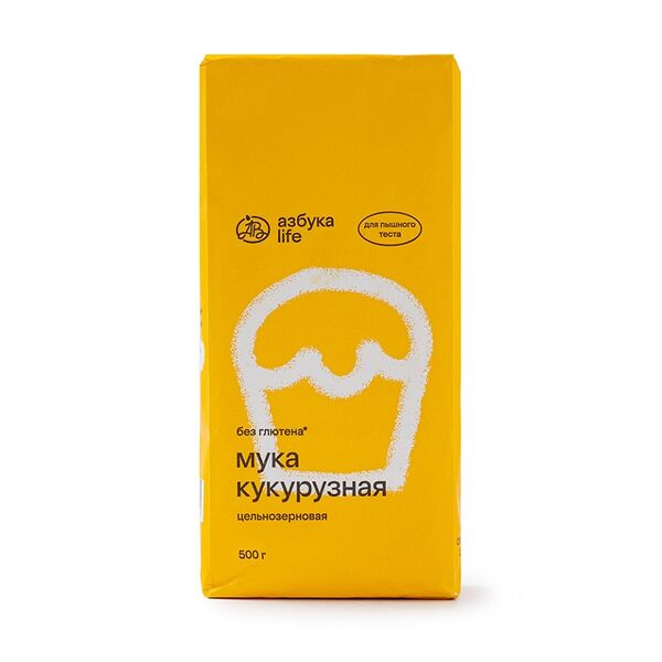Мука кукурузная цельнозерновая, «Азбука life», 500 г, Россия