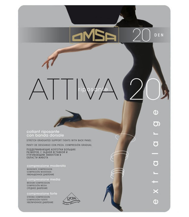 

Колготки Omsa Attiva Nero 2 размер 20 den