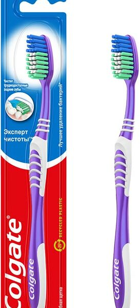 Зубная щетка Colgate Эксперт чистоты многофункциональная средней жесткости
