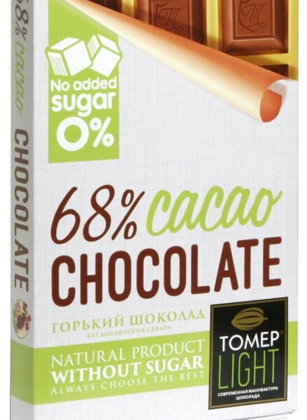 Шоколад Tomer Light горький без сахара 68%