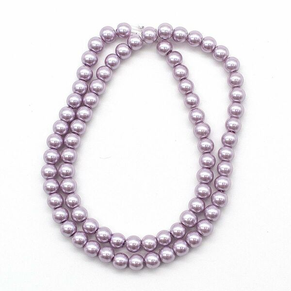 Бусины стеклянные на нитке, 6 мм, длина 40см(SB-13)