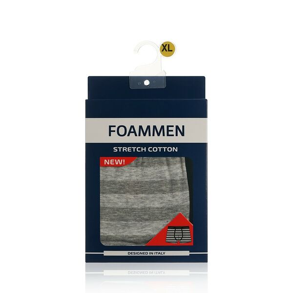 Мужские трусы Foammen Fo210003-3 , Серые в полоску , XL