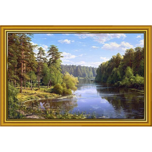 Картина в раме Лесной разлив, 30х20 см