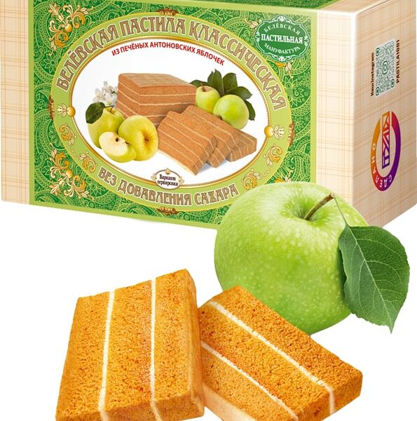 Пастила Белевская пастильная мануфактура Классическая без сахара 180г
