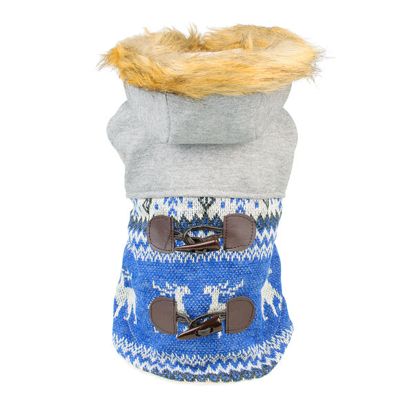 Куртка с капюшоном для собак S серый (унисекс)