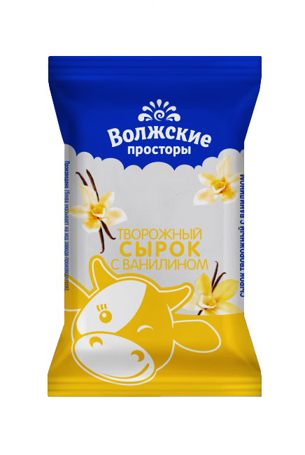 

Сырок творожный Волжские просторы с ванилином 8% без змж 100 г