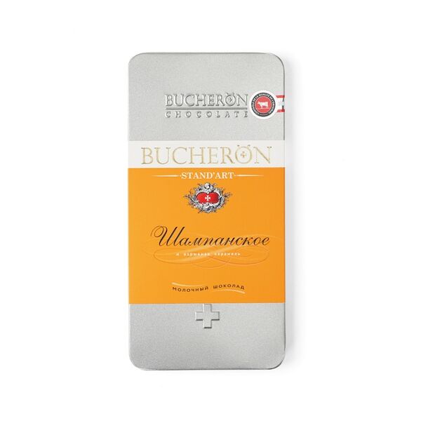 Шоколад молочный BUCHERON со вкусом шампанского и взрывной карамелью 100г, Россия