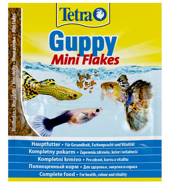 Tetra Guppy корм для всех видов гуппи (мини-хлопья)