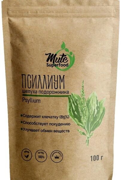 Псиллиум Mute Superfood шелуха подорожника 100г