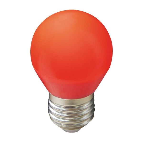 Лампа светодиодная ECOLA LED color, 2 Вт, E27, 220 В, красная, шар