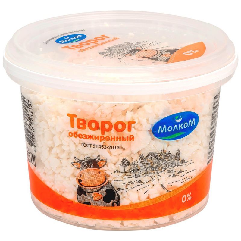 

Творог МолкоМ обезжиренный 0%, БЗМЖ 500 г