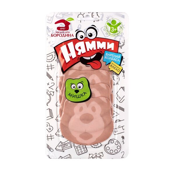 Колбаса МД Бородина Нямми Мишка нарезка