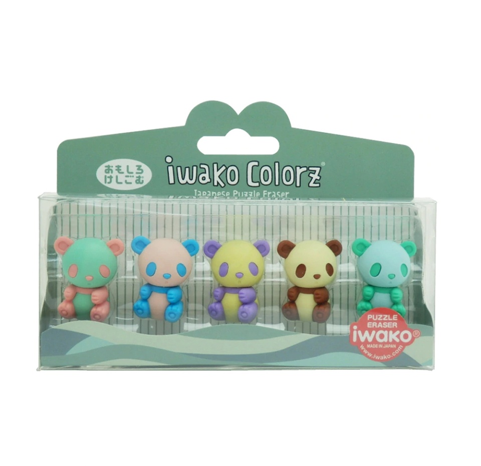 

Подарочный набор Iwako стирательных резинок панды 5 шт