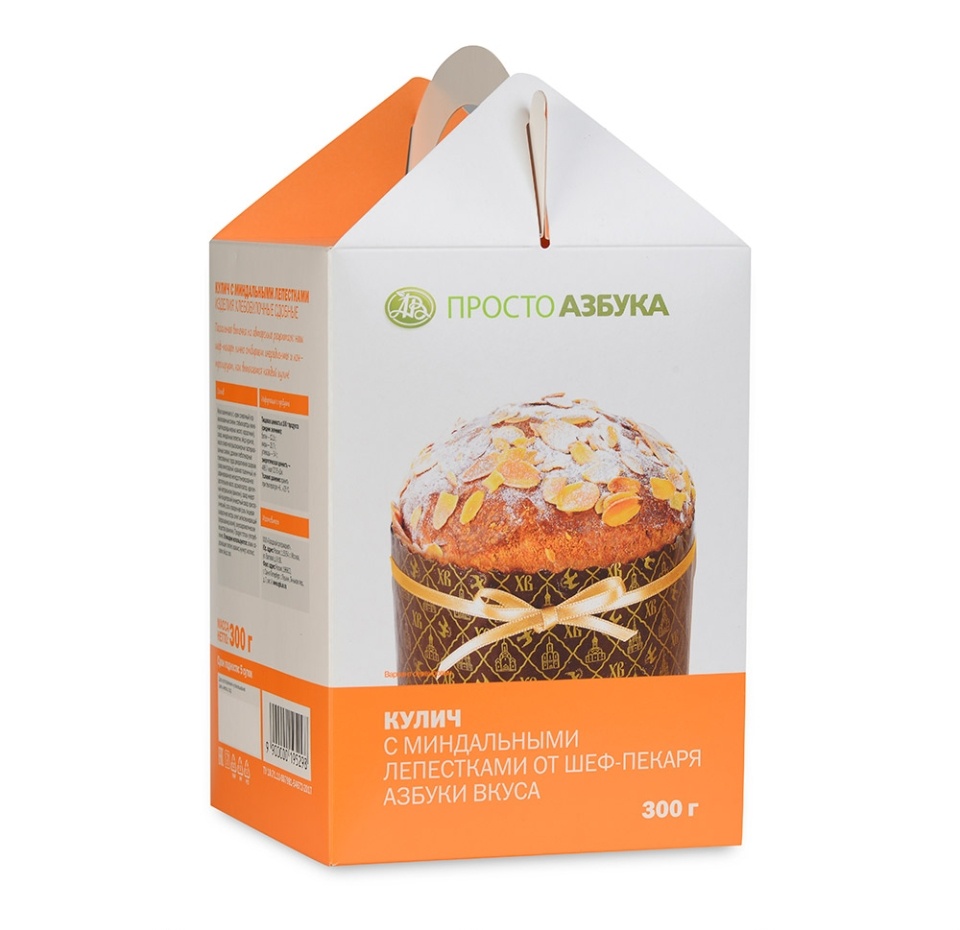 

Кулич с миндальными лепестками «Пасхальный» «Азбука вкуса» 300 г