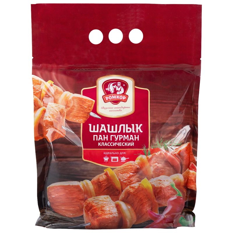 

Шашлык Ромкор Пан Гурман Классический категория Б охлажденный, пакет, вес