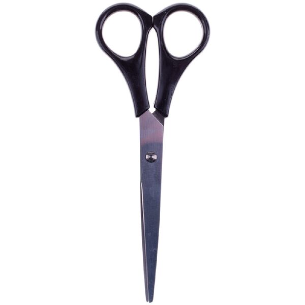 Ножницы 20 см, черные ручки, ПВХ чехол с европодвесом S200B_6714 шт Office Space