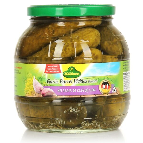 Огурцы отборные с чесноком маринованные Kuhne