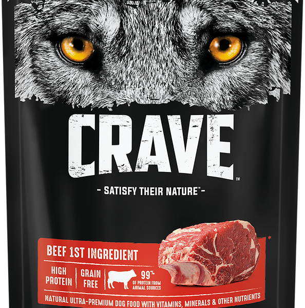Корм консервированный для взрослых собак CRAVE Говядина