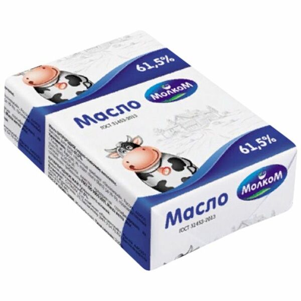 Масло сливочное Молком Бутербродное 61.5%, БЗМЖ