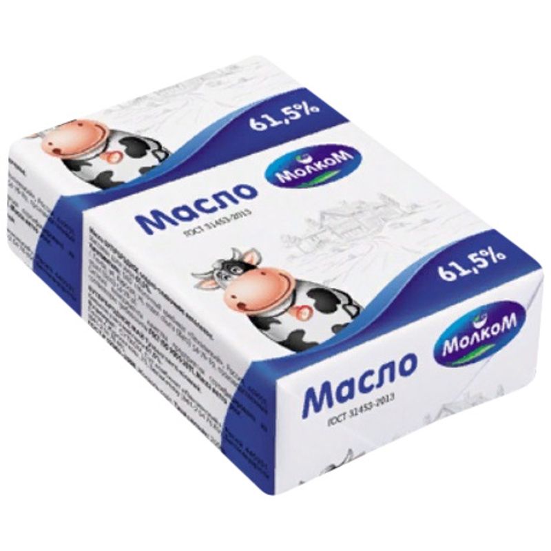 

Масло сливочное Молком Бутербродное 61.5% БЗМЖ 180 г