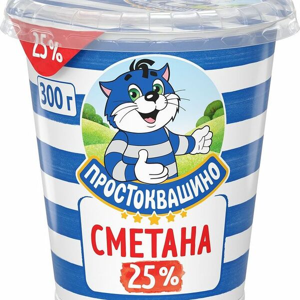 Сметана Простоквашино 25% 300г