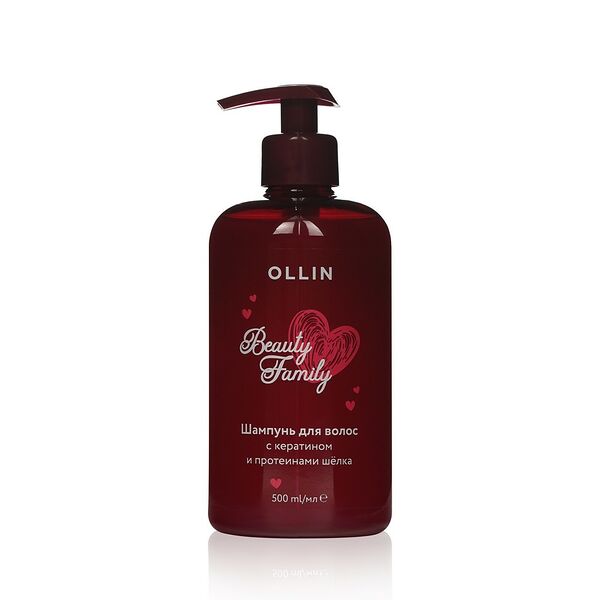  Шампунь для волос Ollin Beauty Family кератин-протеины шелка