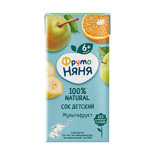 Детское питание Сок Фруто Няня 200мл Мультифрукт с 6мес